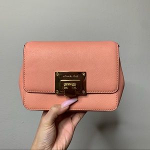 Authentic MICHAEL KORS peach crossbody or clutch